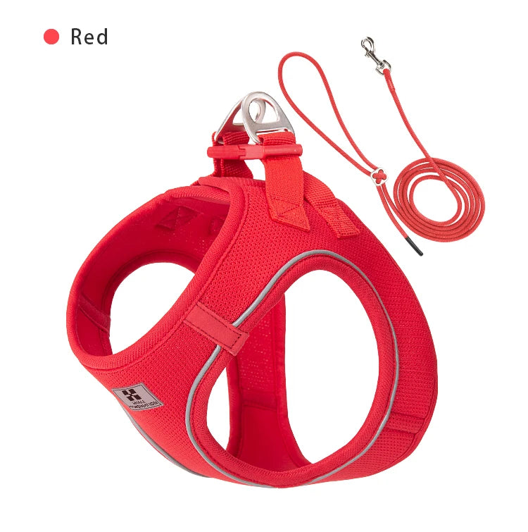 Adjustable Reflective Puppy Cat Harness pet Vest , Outdoor Walking