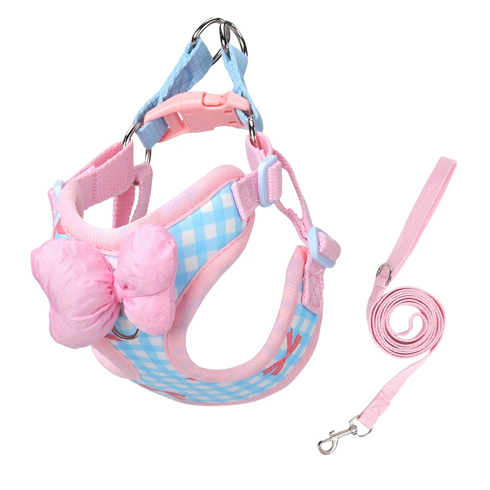 Dog Cat Vest Walking Lead Leash For Puppy