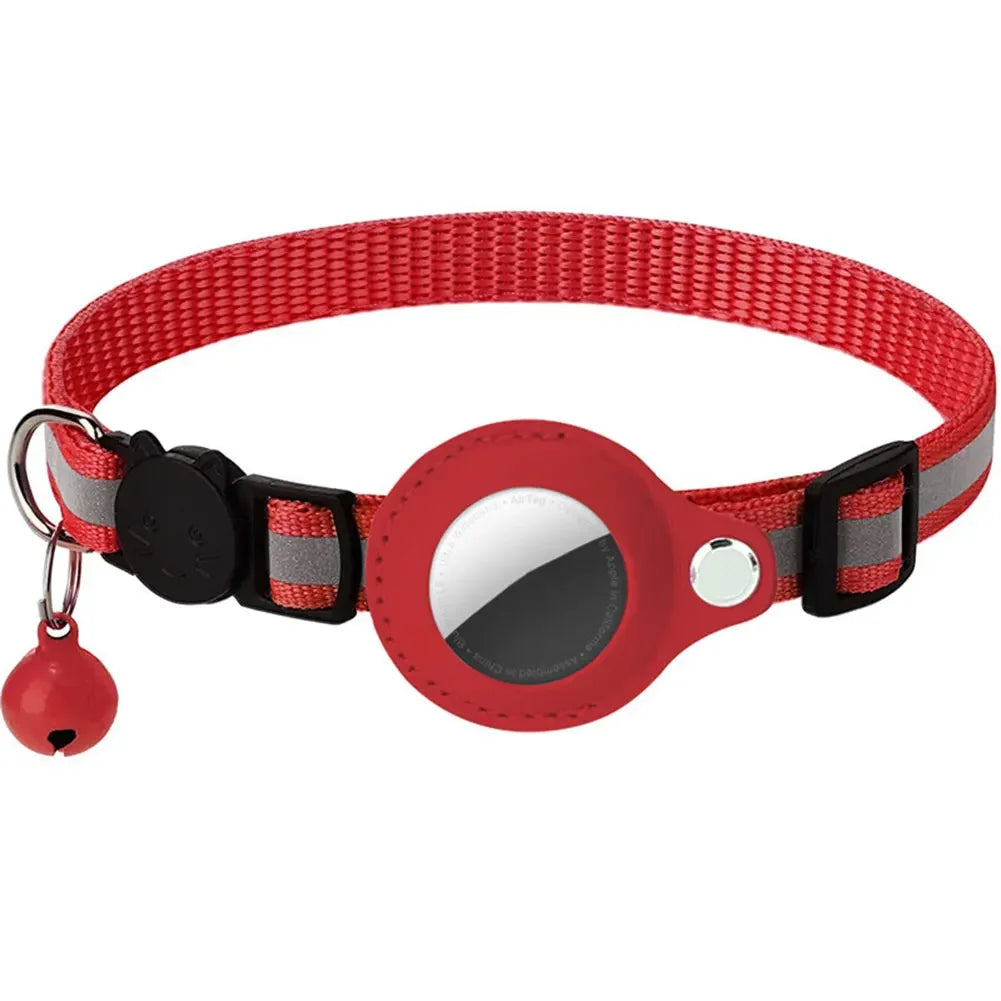 Reflective Cat Collar with Apple Air-Tag Holder