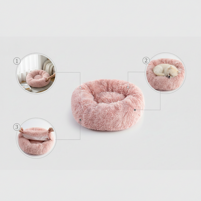 Plush Donut Comfort Pet Bed