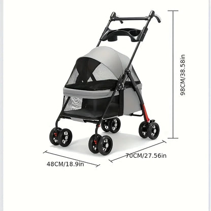 Pet Stroller  - Foldable Outdoor Travel Carrier
