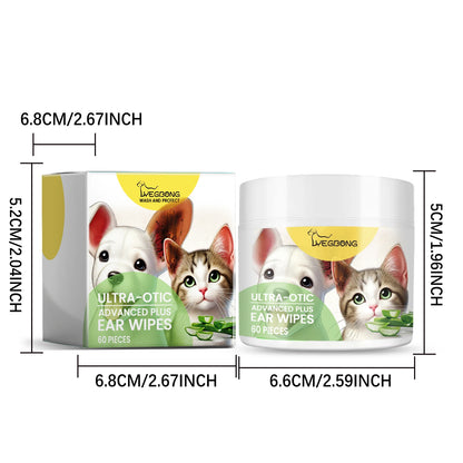 Pet Ear Cleaner Pads \ Daily Cleaning Ear Wipes