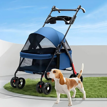 Pet Stroller  - Foldable Outdoor Travel Carrier