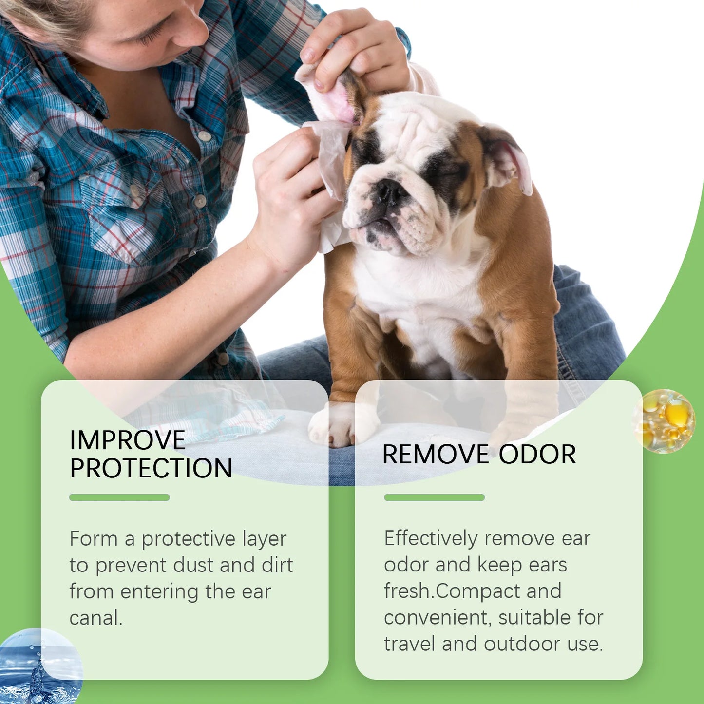 Pet Ear Cleaner Pads \ Daily Cleaning Ear Wipes