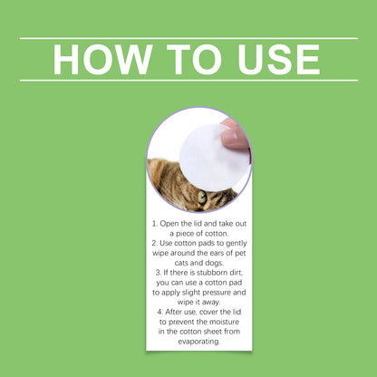 Pet Ear Cleaner Pads \ Daily Cleaning Ear Wipes