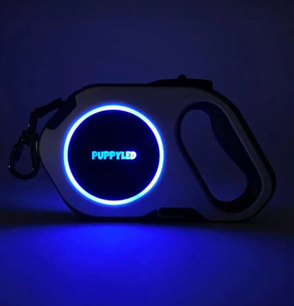 LED Retractable Dog Leash  W/Flashlight
