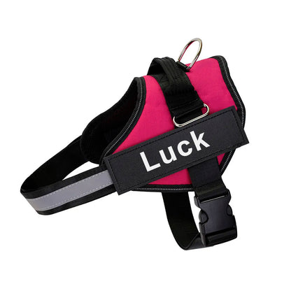 Dog Harness Vest ID Patch Customized Reflective Breathable
