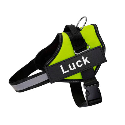 Dog Harness Vest ID Patch Customized Reflective Breathable