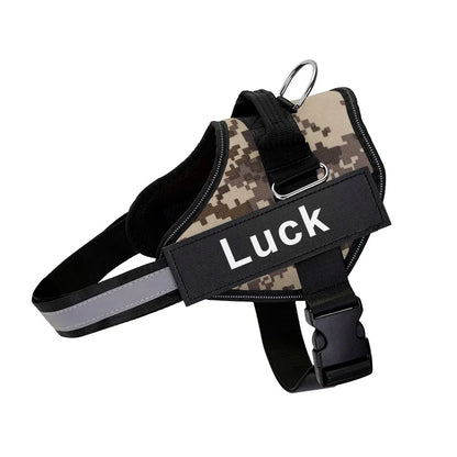 Dog Harness Vest ID Patch Customized Reflective Breathable
