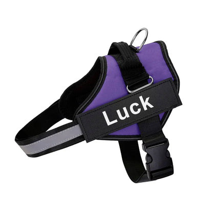 Dog Harness Vest ID Patch Customized Reflective Breathable