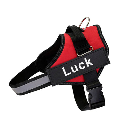 Dog Harness Vest ID Patch Customized Reflective Breathable