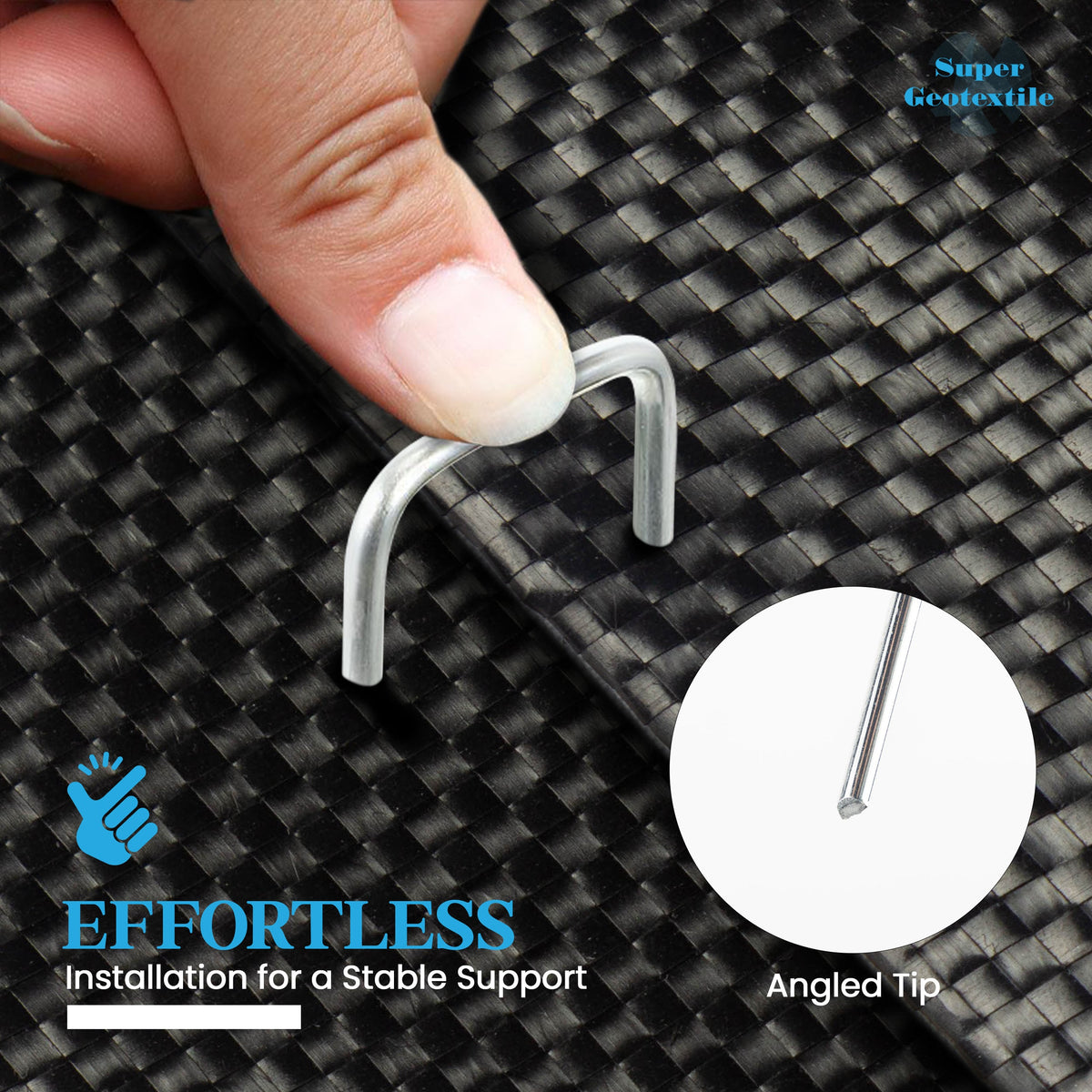 Landscape Staples - Heavy Duty 11 Gauge Galvanized U-Shaped Sod Pins for Weed Barrier and Landscaping