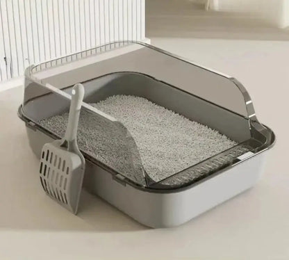 Semi-Enclosed Cat Litter Box  High Sides