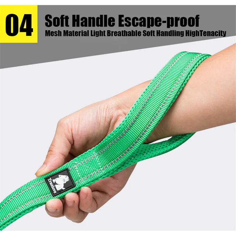 Soft Pet Leash Reflective Nylon Mesh Padded