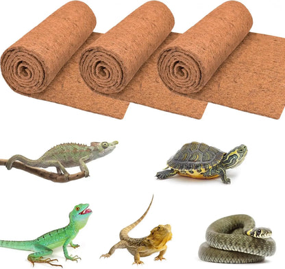 3 Rolls ,
 Carpet, 24x48in Natural Coconut Fiber Liner Mat Substrate Bedding