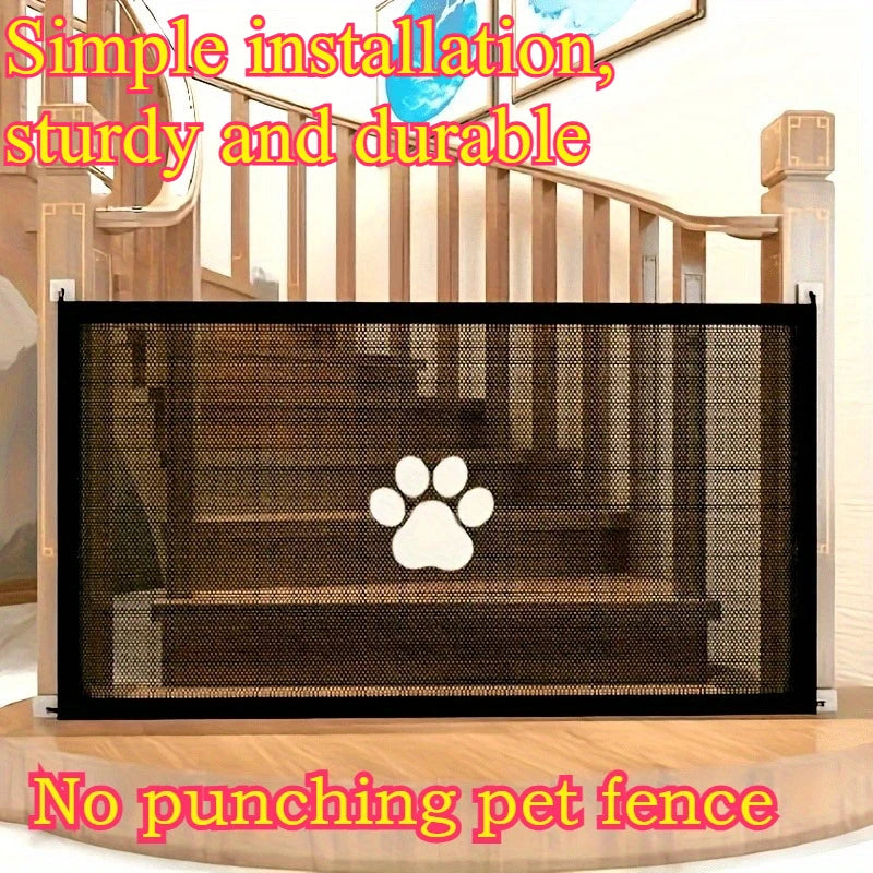 1-piece  retractable pet fence, cat and dog protection and isolation