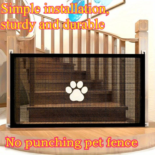 1-piece  retractable pet fence, cat and dog protection and isolation