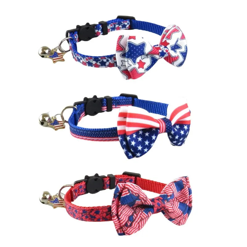 Patriotic pet collar, Independence Day and holiday parties