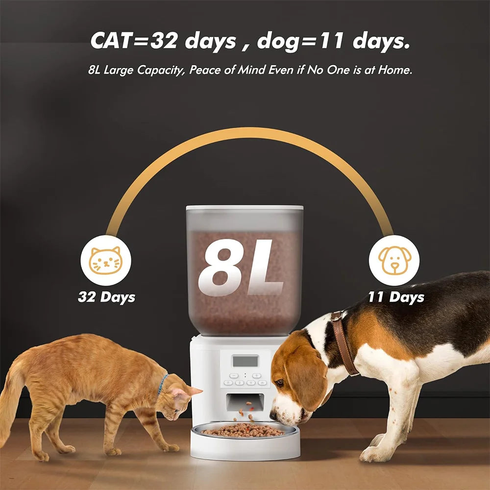 Automatic  Feeder, Smart Pet Food Dispenser with Key Control,