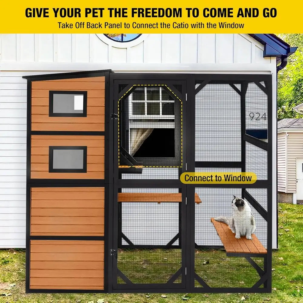 4-Tier Cat Enclosure ,Indoor or Outdoor Use