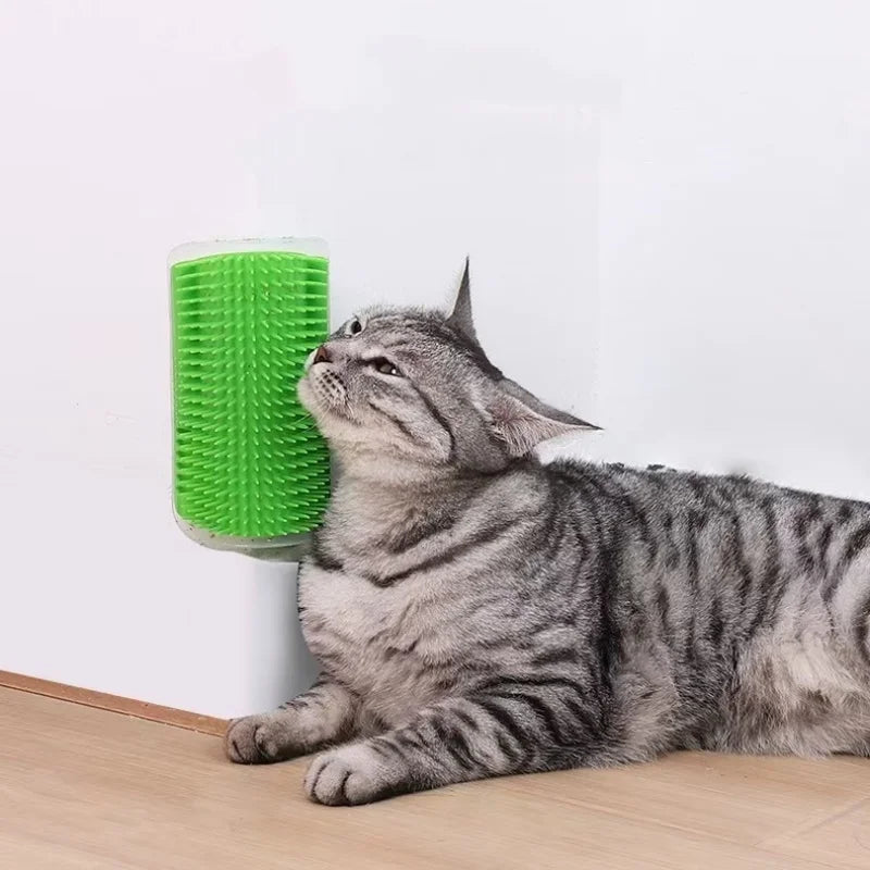 Cat Massage Tool Pet Hair Removal Massage Comb Wall Corner Self Cleaning