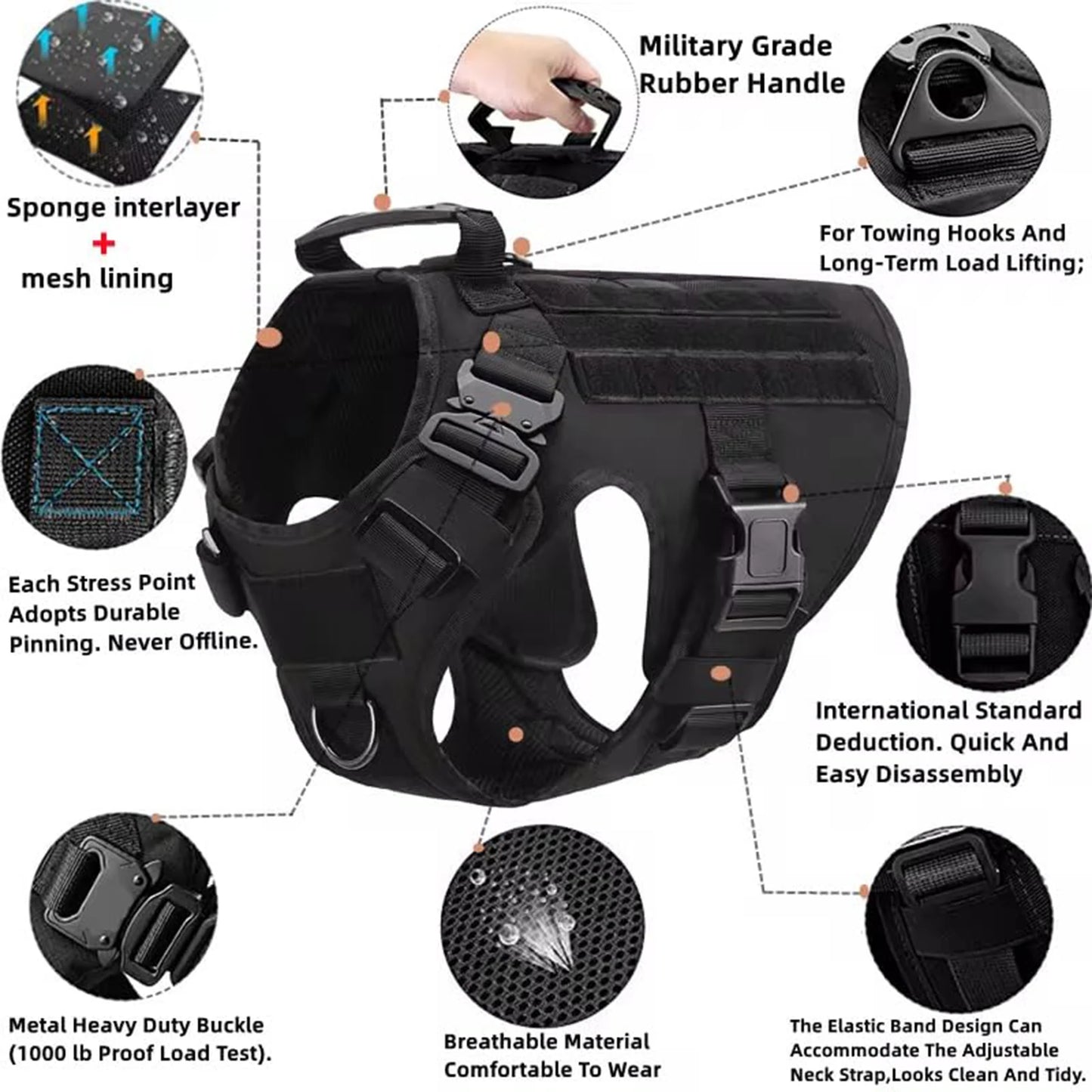 Dog Harness For Medium Large Dogs Walking Vest Dog Harnesses