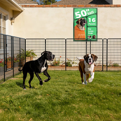Panels / Dog Playpen , Heavy Duty Metal Pet Fence with Gate -    Portable Exercise Pen