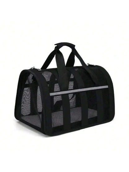 1Pc  Ventilated Pet Carrier Bag - Lightweight, Durable Nylon