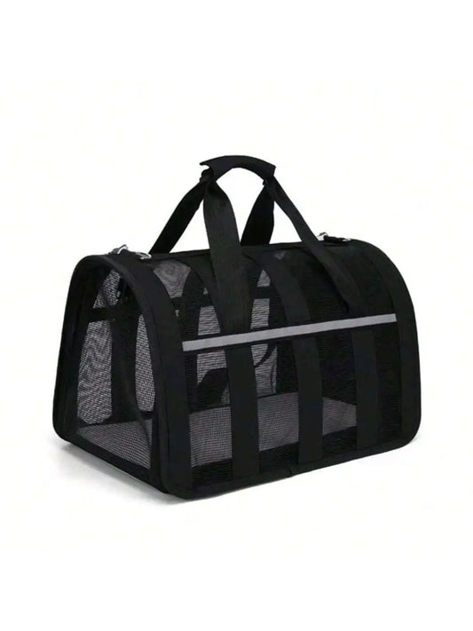 1Pc  Ventilated Pet Carrier Bag - Lightweight, Durable Nylon
