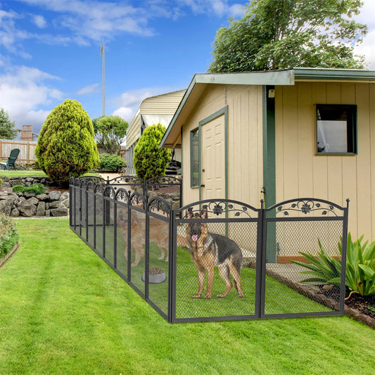 8 Panels DIY Heavy Duty Dog Playpen Pen Outdoor Indoor Dog Puppy