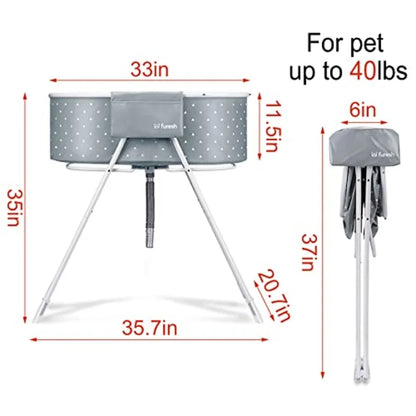 Elevated Foldable Portable Dog Bath