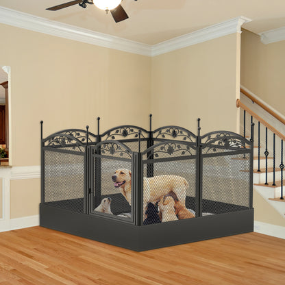 8 Panels DIY Heavy Duty Dog Playpen Pen Outdoor Indoor Dog Puppy