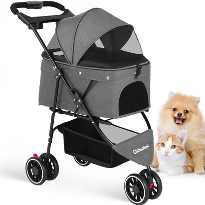 Foldable Small Dog Cat Carrier Strolling
