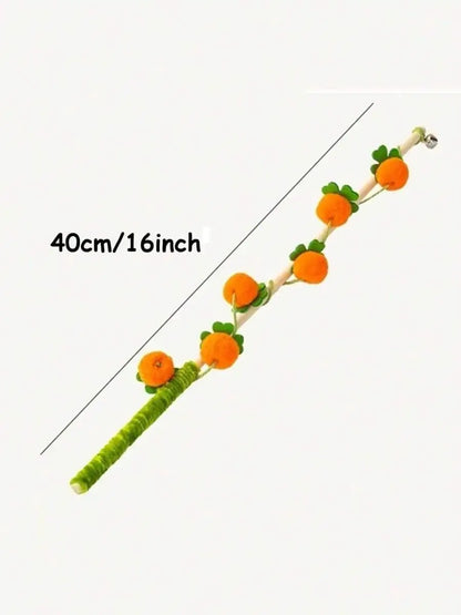 2pcs Colorful Cat Teaser Wands With Bells