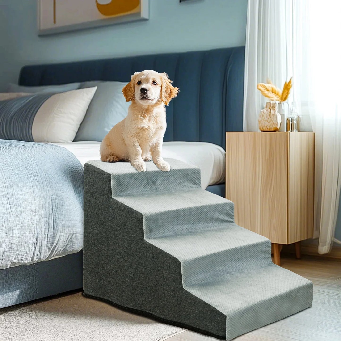 3/4 Steps Dog Stair for Small Dogs, Non-Slip Balanced, Pet Steps  For r Couch Sofa