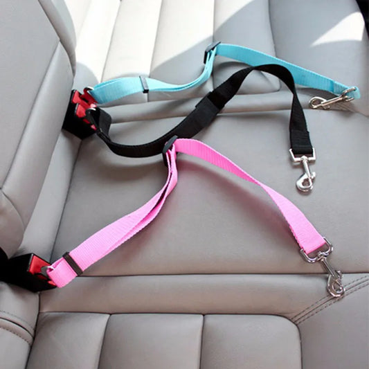 Adjustable Durable Pet Car Seat Belt   ,   Dog Harness Lead Clip