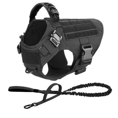 Tactical Dog Harness Leash Set for Large Dogs Military Harnesses