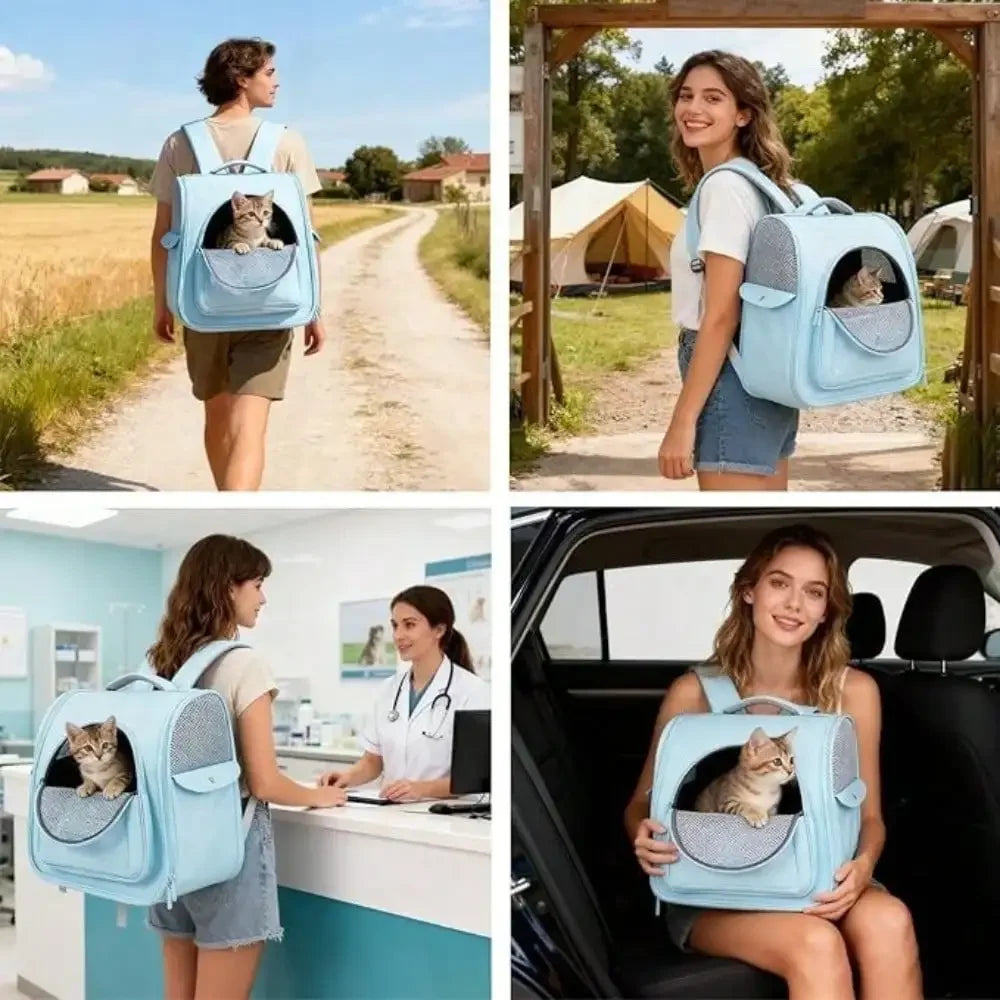 Large Cat Carrier Backpack For Small Dogs And Medium Cats