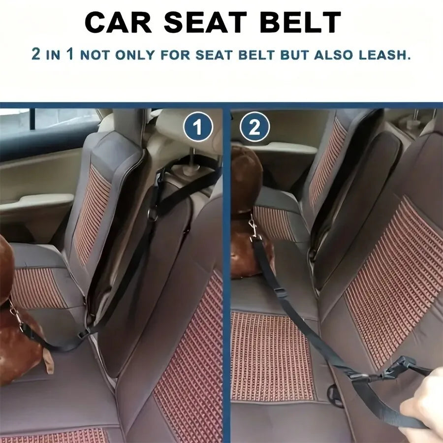 1pc Pet Car Belt, Dog Cat Car Leash, Backseat Pet Tether, Car Seat Car