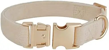 Adjustable Soft Corduroy Collar & Leash Set for Small Dogs