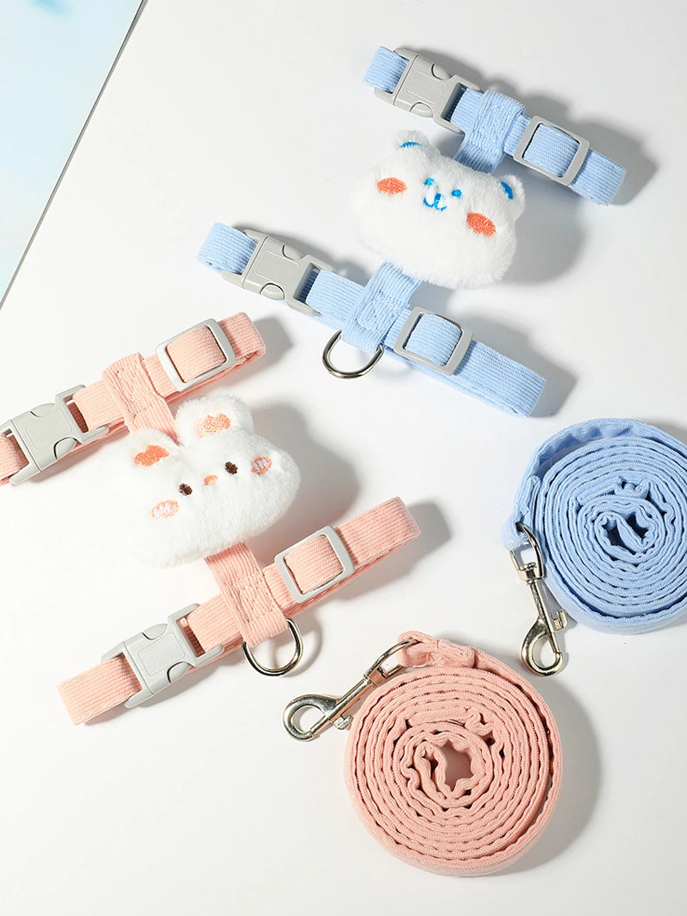Adjustable Harness for Small Dog & Cat  Breathable , Harness and Leash Sets