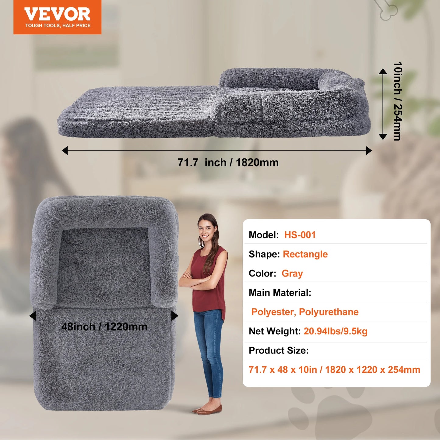 Human Dog Bed Human with Washable Cover