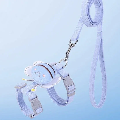 Cat Small Dog Harness Leash Collar Outdoor Walking