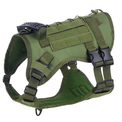 Tactical Chest Strap Large Dog Explosion proof Outdoor Anti slip Tank Top Pet Traction Dog Harness Reinforcement Loop Dog Walkin