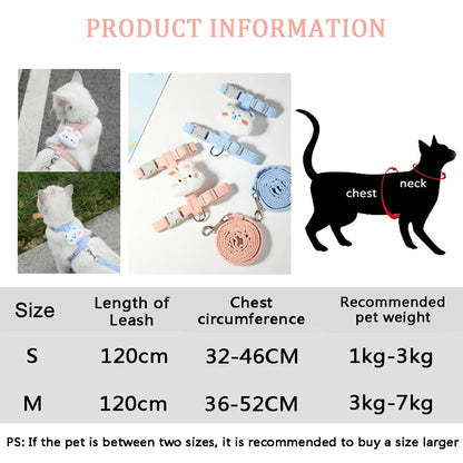 Adjustable Harness for Small Dog & Cat  Breathable , Harness and Leash Sets