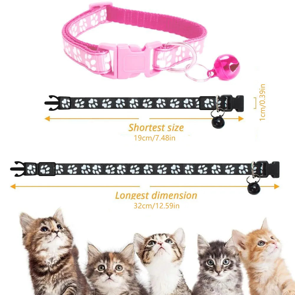 38pcs Adjustable Pet Collar Set - Jingly Bell, High-Visibility Reflective