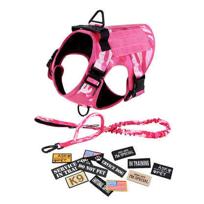 Harness For Large Medium Dogs Adjustable , Tactical Training Vest