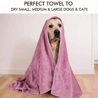Super Absorbent Dog Bath Towel - Quick-Drying Soft Pet Towel