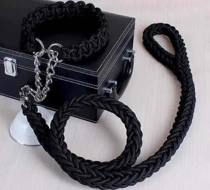 Double Strand Rope Large Dog Leashes Metal P Chain Buckle