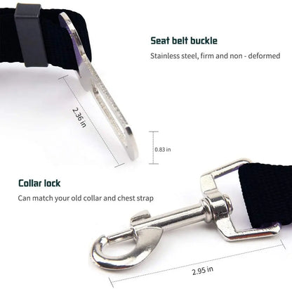 Adjustable Durable Pet Car Seat Belt   ,   Dog Harness Lead Clip